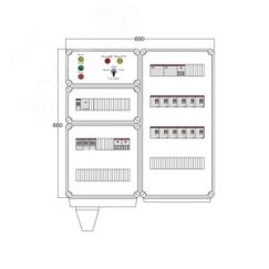 Щит управления электрообогревом DEVIBOX HR 12x4400 D330 (в комплекте с терморегулятором и датчиком температуры) DEVIbox DBR140