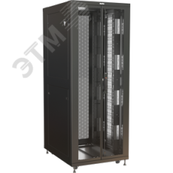Шкаф напольный 19-дюймовый TSR-4781-DDAA-P12-R101-RAL9005. 47U. 2282х800х1000 мм (ВхШхГ). передняя и задняя двойные распашн. перфорир. двери. боковые  Hyperline 483829
