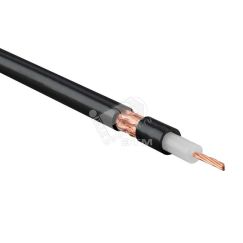 Кабель коаксиальный RG-8. 50 Ом. жила - 13 AWG (7x0.72мм). общий диаметр 10.2мм. PVC. черный Hyperline 254846