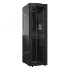 Шкаф серверный 52U 800х1200 передняя дверь: стекло IP41. задняя дверь: одностворчатая глухой металл IP51. боковые панели: глухой металл. цвет: черный  SYSMATRIX EX 8252.9121