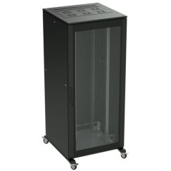 Разобранный напольный 19&quot; IT-CQE 47U 600х2200х600, двери стекло + сплошная, RAL9005