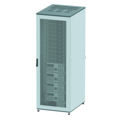 Разобранный 19&quot; IT-CQE 42U 600х2000х800, двери перфорированная + перфорированная, RAL7011/7035