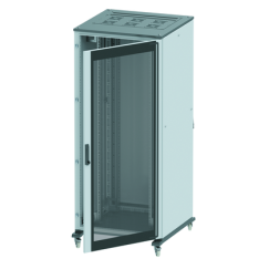 Разобранный 19&quot; IT-CQE 38U 600х1800х800, двери стекло + сплошная, RAL7011/7035