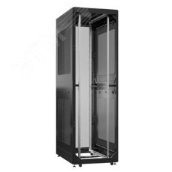 Шкаф серверный 52U 800х1200 передняя дверь: без. задняя дверь: двустворчатая глухой металл IP51. боковые панели: перфорированные. цвет: черный RAL9005 SYSMATRIX EX 8252.9052