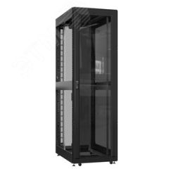 Шкаф серверный 52U 800х1200 передняя дверь: стекло IP41. задняя дверь: двустворчатая перфорированная IP20. боковые панели: без. цвет: черный RAL9005  SYSMATRIX EX 8252.9140