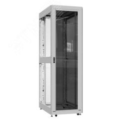 Шкаф серверный 52U 800х1000 передняя дверь: стекло IP41. задняя дверь: двустворчатая перфорированная IP20. боковые панели: без. цвет: серый RAL7035  SYSMATRIX EX 8052.7140