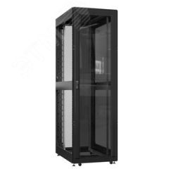 Шкаф серверный 52U 800х1000 передняя дверь: стекло IP41. задняя дверь: двустворчатая глухой металл IP51. боковые панели: без. цвет: черный RAL9005  SYSMATRIX EX 8052.9150
