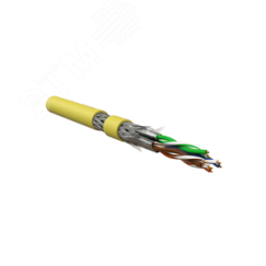 Кабель для сетей Industrial Ethernet. категория 7. 4x2x26 AWG. многопроволочные жилы (patch). S/FTP. LSZH. Желтый Hyperline ISFTP4-C7-P26/7-LSZH-YL