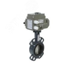 Затвор дисковый поворотный PN16 DN 200 чугун/EPDM/ЭП24В Ридан 082X4561R