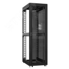 Шкаф серверный 52U 800х1200 передняя дверь: стекло IP41. задняя дверь: без. боковые панели: без. цвет: черный RAL9005  SYSMATRIX EX 8252.9100