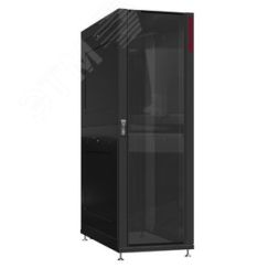 Шкаф серверный 48U 800х1200 передняя дверь: стекло IP41. задняя дверь: протект IP41. боковые панели: глухой металл. цвет: черный RAL9005  SYSMATRIX NS 8248.9161