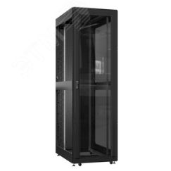 Шкаф серверный 42U 800х1000 передняя дверь: стекло IP41. задняя дверь: одностворчатая глухой металл IP51. боковые панели: без. цвет: черный RAL9005  SYSMATRIX EX 8042.9120