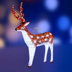 Фигура акриловая светодиодная Олень папа коричневый 153х115х28 см, 350 светодиодов, IP65 понижающий трансформатор в комплекте Neon-Night 513-105