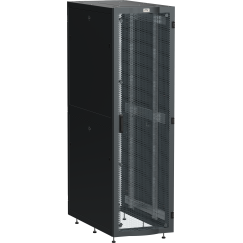 ITK LINEA S Шкаф серверный 19" 48U 600х1200мм передняя дверь двухстворчатая перфорированная задняя дверь перфорированная черный RAL 9005