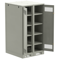 ITK LINEA B Шкаф (пустой) 1700х900х950мм двустворчатая металлическая дверь серый