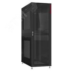 Шкаф серверный 48U 600х1200 передняя дверь: стекло IP41. задняя дверь: одностворчатая перфорированная IP20. боковые панели: перфорированные. цвет: чер SYSMATRIX NS 6248.9132