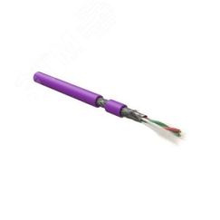 Кабель для шины PROFIBus-DP. 1x2x22 AWG. однопроволочные жилы (solid). SF/UTP. LSZH. (500м) фиолетовый Hyperline PFDP-SF-1x2x22/1-LSZH-VL