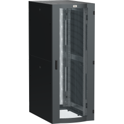 ITK LINEA S Шкаф серверный 19" 42U 800х1000мм передняя дверь двухстворчатая перфорированная задняя дверь перфорированная черный RAL 9005