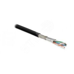 Витая пара. экранированная (S/FTP). категория 6a. 4 пары (23 AWG). одножильный (solid). каждая пара в фольге. общий экран - медная оплетка. для внешне Hyperline 359207