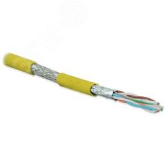 Кабель витая пара SFTP4-C6A-S23-IN-LSZH-YL-500 (500 м) экран (S/FTP) Hyperline SFTP4-C6A-S23-IN-LSZH-Y