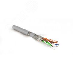 Кабель витая пара SFTP4-C7-S23-IN-LSZH-GY-500 (500 м) экран S/FTP Hyperline SFTP4-C7-S23-IN-LSZH-GY