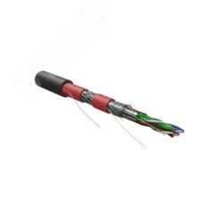 Кабель витая пара SFTP4-C7-S23-OUT-PE-BK-500 (500 м) экран (S/FTP) Hyperline SFTP4-C7-S23-OUT-PE-BK-