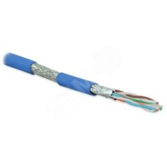 Кабель SFTP4-C6A-S23-IN-LSZH-BL-500 (500 м) витая пара экраниров.(S/FTP)кат.6a Hyperline 445098