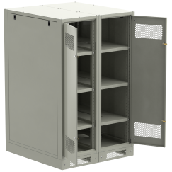ITK LINEA B Шкаф (пустой) 1450х900х950мм двустворчатая металлическая дверь серый