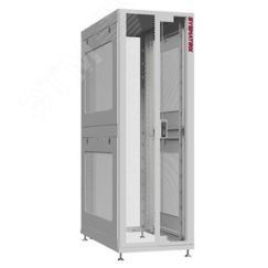 Шкаф серверный 48U 800х1070 передняя дверь: двустворчатая перфорированная IP20. задняя дверь: без. боковые панели: перфорированные. цвет: серый RAL703 SYSMATRIX NS 8148.7402