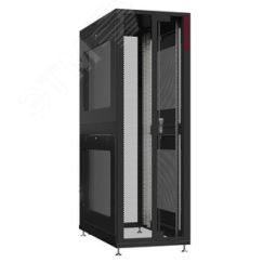 Шкаф серверный 48U 600х1070 передняя дверь: двустворчатая перфорированная IP20. задняя дверь: без. боковые панели: перфорированные. цвет: черный RAL90 SYSMATRIX NS 6148.9402
