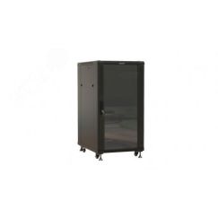 Шкаф напольный 19-дюймовый. 32U. 1610x800х800 мм (ВхШхГ). передняя дверь стеклянная. задняя дверь сплошная. ручка с замком. 2 вертикальных кабельных о Hyperline TTBR-3288-AS-RAL9004