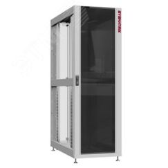 Шкаф серверный 48U 600х1200 передняя дверь: стекло IP41. задняя дверь: двустворчатая перфорированная IP20. боковые панели: без. цвет: серый RAL7035  SYSMATRIX NS 6248.7140