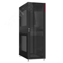 Шкаф серверный 45U 800х1070 передняя дверь: стекло IP41. задняя дверь: без. боковые панели: перфорированные. цвет: черный RAL9005  SYSMATRIX NS 8145.9102