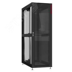 Шкаф серверный 48U 600х1200 передняя дверь: стекло IP41. задняя дверь: двустворчатая перфорированная IP20. боковые панели: без. цвет: черный RAL9005  SYSMATRIX NS 6248.9140