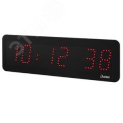 Часы цифровые STYLE II 5S (часы/минуты/секунды), высота цифр 5 см, красный цвет, NTP, PoE, монтаж в стену заподлицо BODET 946271F