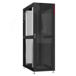 Шкаф серверный 45U 600х1070 передняя дверь: стекло IP41. задняя дверь: одностворчатая перфорированная IP20. боковые панели: без. цвет: черный RAL9005  SYSMATRIX NS 6145.9130