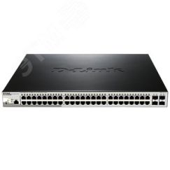 Коммутатор управляемый L2 48 портов 10/100/1000 Мб/с 4хSFP 1000 Мб/с D-Link DGS-1210-52MP/ME/B2A