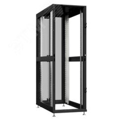 Шкаф серверный 48U 800х1200 передняя дверь: без. задняя дверь: двустворчатая перфорированная IP20. боковые панели: без. цвет: черный RAL9005  SYSMATRIX NS 8248.9040