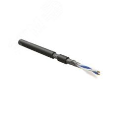 Кабель RS-SF-1x2x22/7-PVC-BK (500 м) интерфейса RS-485 1х2х0.22 мм2 Hyperline RS-SF-1x2x22/7-PVC-BK