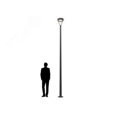 Светильник VALLEY TOP 40W RW 830 RAL9005 POLE 4M SET (в комплекте ЗДФ) Световые Технологии 4855000050