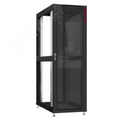 Шкаф серверный 48U 600х1200 передняя дверь: стекло IP41. задняя дверь: без. боковые панели: без. цвет: черный RAL9005  SYSMATRIX NS 6248.9100
