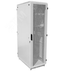 Шкаф серверный напольный 42U 800х1000 дверь перфорированная, задние двойные перфорированные ЦМО ШТК-М-42.8.10-48АА