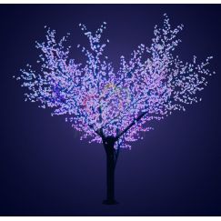 Дерево светодиодное Сакура, высота 3,6 м, крона 3,0, синие светодиоды, IP 65, понижающий трансформатор в комплекте Neon-Night 531-213