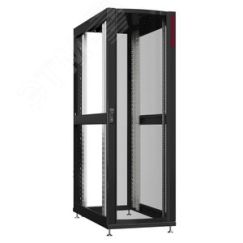 Шкаф серверный 48U 600х1070 передняя дверь: одностворчатая перфорированная IP20. задняя дверь: без. боковые панели: без. цвет: черный RAL9005  SYSMATRIX NS 6148.9300