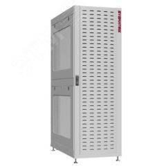 Шкаф серверный 24U 600х1070 передняя дверь: протект IP41. задняя дверь: без. боковые панели: перфорированные. цвет: серый RAL7035  SYSMATRIX NS 6124.7602