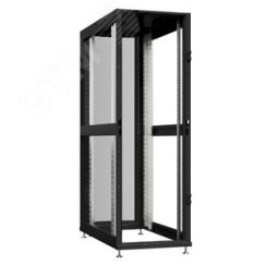 Шкаф серверный 45U 600х1200 передняя дверь: без. задняя дверь: одностворчатая перфорированная IP20. боковые панели: без. цвет: черный RAL9005  SYSMATRIX NS 6245.9030