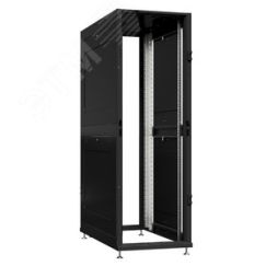 Шкаф серверный 42U 600х1070 передняя дверь: без. задняя дверь: без. боковые панели: глухой металл. цвет: черный RAL9005  SYSMATRIX NS 6142.9001