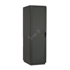 Шкаф телекоммуникационный напольный 42U (600х1000) дверь перфорированная 2 шт черный ЦМО ШТК-М-42.6.10-44АА-9005