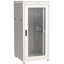 ITK LINEA N Шкаф сетевой 19" 33U 800х800мм стеклянная передняя дверь задняя металлическая серый