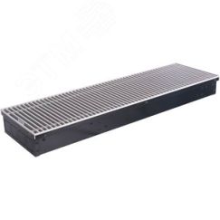 Конвектор внутрипольный SCN 110.380.2600 с естественной конвекцией (решетка роликовая, анодированный алюминий) STOUT SCN-1100-1138260